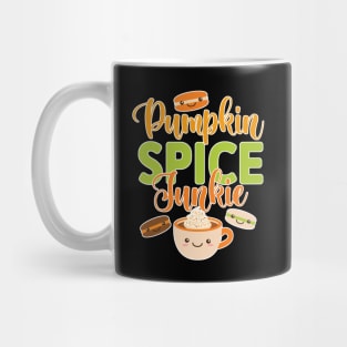 Pumpkin Spice Junkie, Pumpkin Spice Latte and Macarons Mug